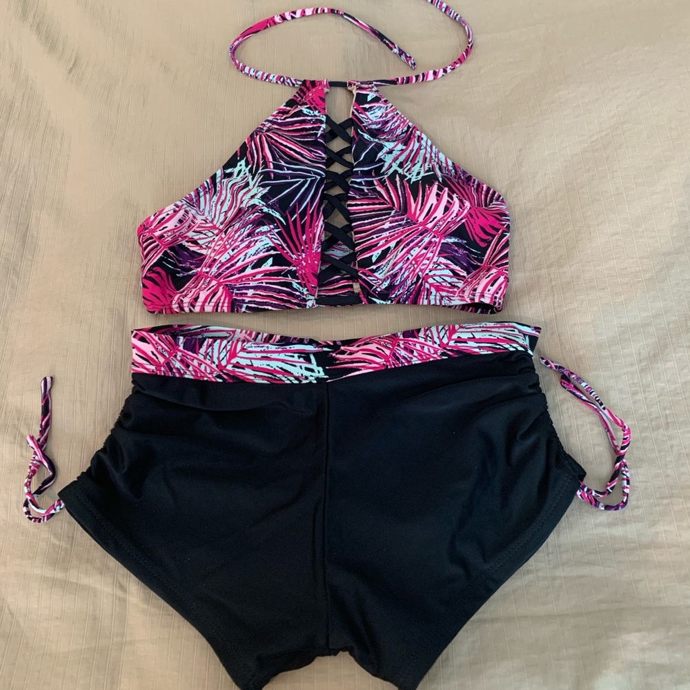 Tropical Print Swimsuit / Small